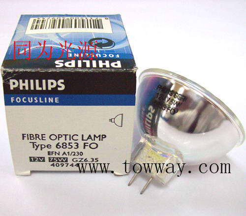 供应PHILIPS 6853 FO 12V75W卤钨灯杯 EFN GZ6.3